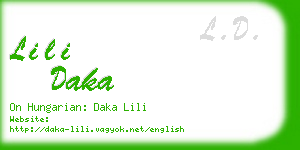 lili daka business card